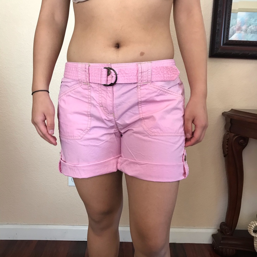 Tommy Hilfiger pink cargo shorts